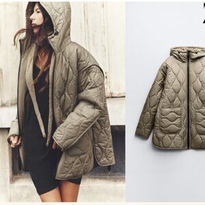 Zara Women’s Quilted Puffer Jacket, Size XS NEW WITH TAG!